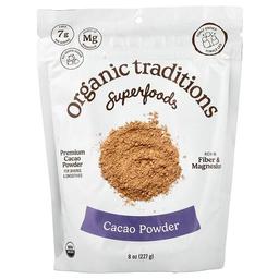 Organic Traditions, 슈퍼 푸드, 카카오 분말, 227g(8oz)