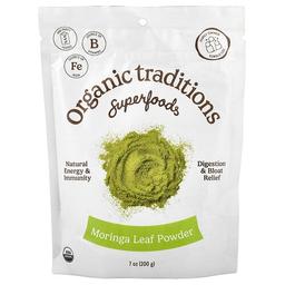 Organic Traditions, 슈퍼 푸드, 모링가 잎 분말, 200g(7oz)
