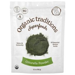 Organic Traditions, 슈퍼 푸드, 클로렐라 분말, 150g(5.3oz)