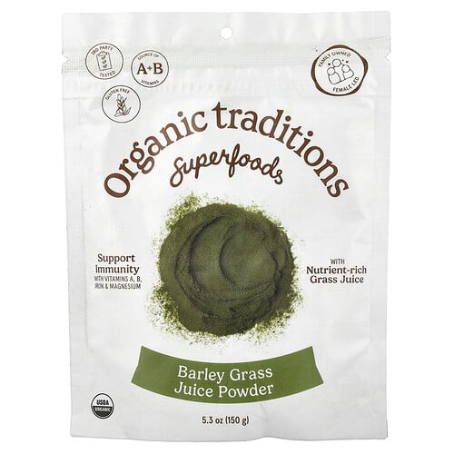 Organic Traditions, 슈퍼 푸드, 보리순즙 분말, 150g(5.3oz) 상세 이미지