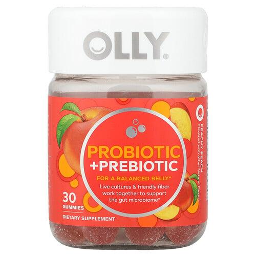 올리 OLLY, 프로바이오틱 + 프리바이오틱, 피치 피치, 구미젤리 30개 상품 이미지