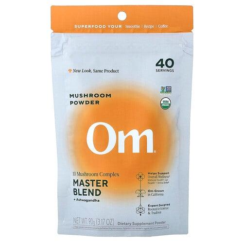 옴 머시룸즈 Om Mushrooms, 버섯 가루, 마스터 혼합물 + 아슈와간다, 90g(3.17oz) 상품 이미지