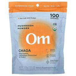 옴 머시룸즈 Om Mushrooms, 버섯 분말, 차가버섯, 200g(7.05oz)