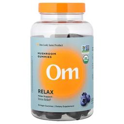 옴 머시룸즈 Om Mushrooms, Relax, 버섯 구미젤리, 블루베리, 비건 구미젤리 56개