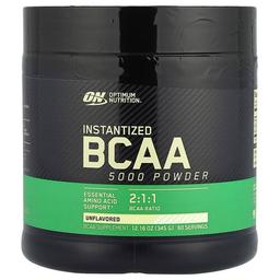 옵티멀 뉴트리션 Optimum Nutrition, 인스턴트 BCAA 5000 파우더, 무맛, 345 g(12.16 oz)
