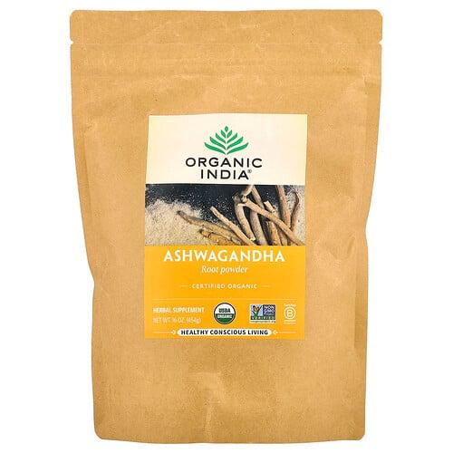 올가닉 인디아 Organic India, 아슈와간다 뿌리 분말, 454g (16oz) 상품 이미지