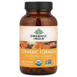 올가닉 인디아 Organic India, 울금 포뮬러, 관절 움직임 & 지원, 180 식물성 캡슐