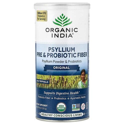 올가닉 인디아 Organic India, 차전자피 프리바이오틱 및 프로바이오틱 섬유소, 283.5g(10oz) 상품 이미지