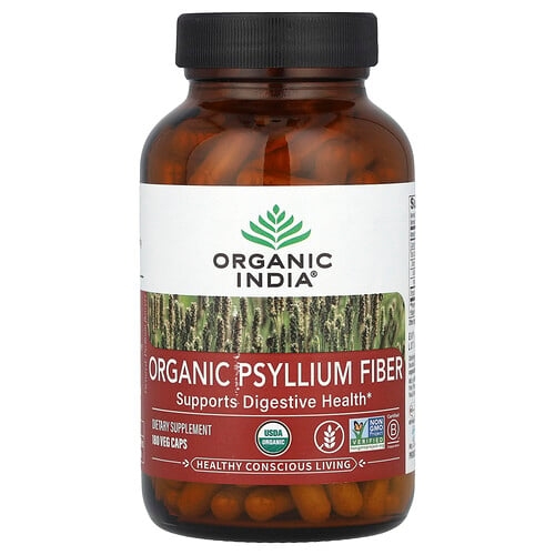올가닉 인디아 Organic India, 유기농 차전자 섬유소, 베지 캡슐 180정(캡슐 1정당 0.52g) 상세 이미지