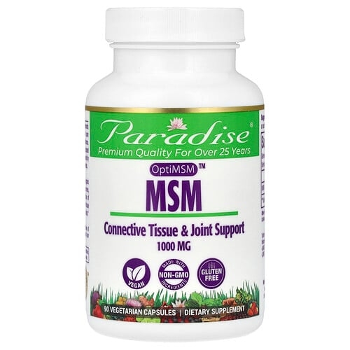 파라다이스 허브 Paradise Herbs, MSM, 1,000mg, 베지 캡슐 90정 상세 이미지