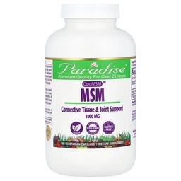 파라다이스 허브 Paradise Herbs, MSM, 1,000mg, 식물성 캡슐 180정