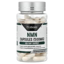 프로베이스 뉴트리션 Probase Nutrition, NMN, 500mg, 캡슐 60정