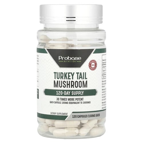 프로베이스 뉴트리션 Probase Nutrition, 구름버섯, 100mg, 캡슐 120정 상세 이미지