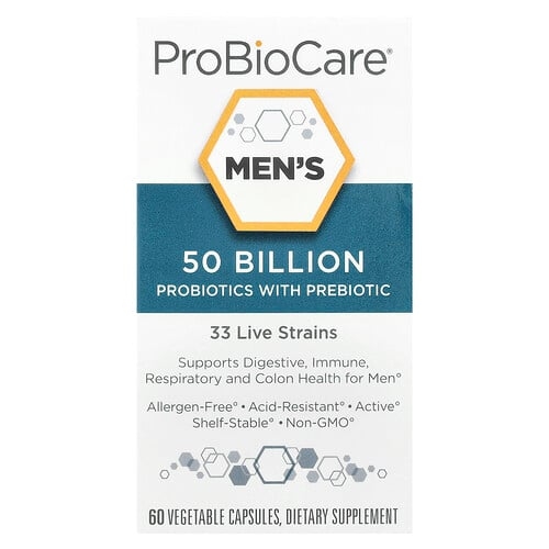 프로바이오케어 ProBioCare, 남성용 프로바이오틱, 프리바이오틱 함유, 500억, 베지 캡슐 60정 상세 이미지