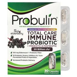 프로불린 Probulin, 토탈 케어 이뮨 프로바이오틱 + 프리바이오틱 & 포스트바이오틱, 엘더베리 함유, 200억CFU, 캡슐 30정