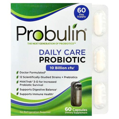 프로불린 Probulin, 데일리 케어 프로바이오틱, 100억CFU, 캡슐 60정 상품 이미지