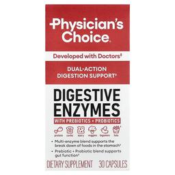 Physician's Choice, 프리바이오틱 + 프로바이오틱 함유 소화 효소, 캡슐 30정