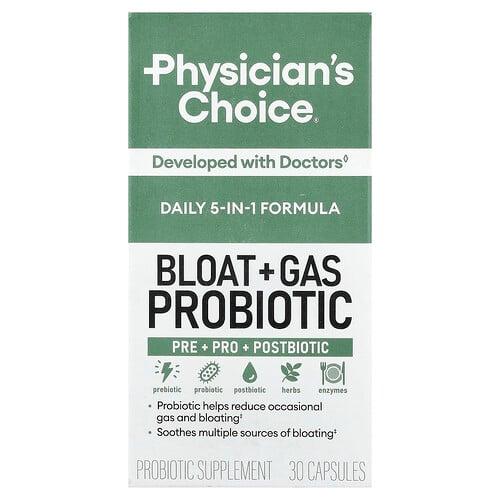 Physician's Choice, 복부 팽만감 + 가스 프로바이오틱, 캡슐 30정 상품 이미지