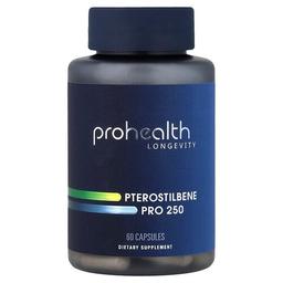 ProHealth Longevity, 프테로스틸벤 프로 250, 250mg, 캡슐 60정