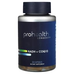 ProHealth Longevity, NADH + CoQ10, 캡슐 60정