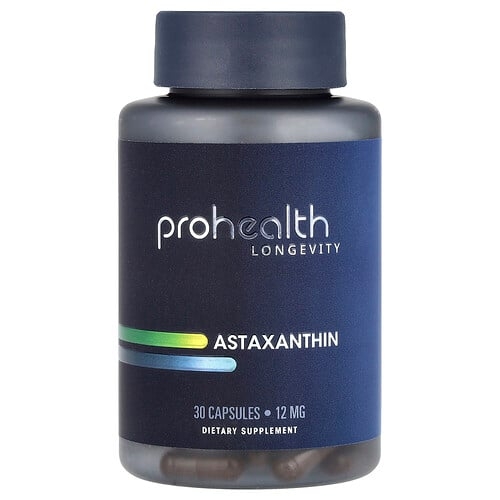 ProHealth Longevity, 아스타잔틴, 12mg, 캡슐 30정 상세 이미지