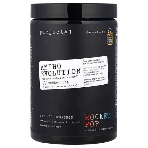 Project 1 Nutrition, Amino E볼루션, 로켓 팝, 408g(14.39oz) 상품 이미지