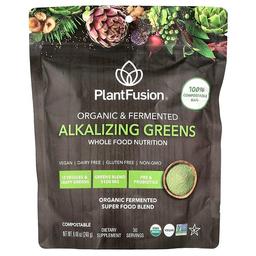 플랜드퓨전 PlantFusion, 유기농 및 발효 알칼리성 녹색 채소, 240g(8.46oz)