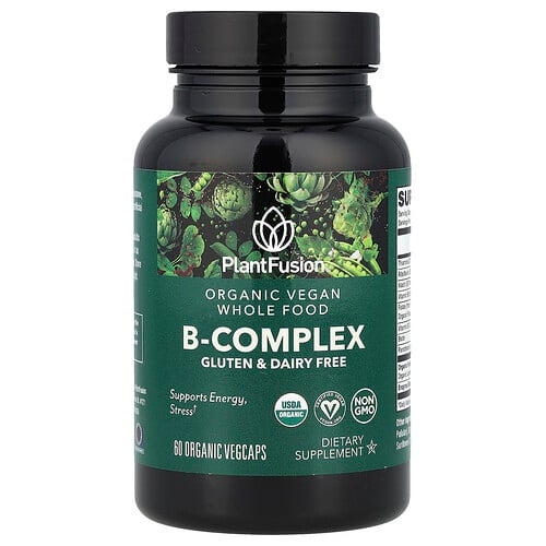 플랜드퓨전 PlantFusion, 유기농 비건 B-복합체, 유기농 베지 캡슐 60정 상세 이미지