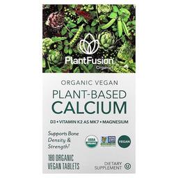 플랜드퓨전 PlantFusion, 유기농 비건 식물성 칼슘, 유기농 비건 정제 180정