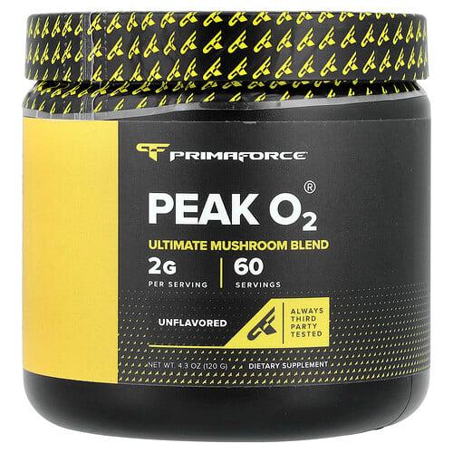 프리마 포스 Primaforce, Peak O2®, 얼티밋 버섯 혼합물, 무맛, 120g(4.3oz) 상품 이미지