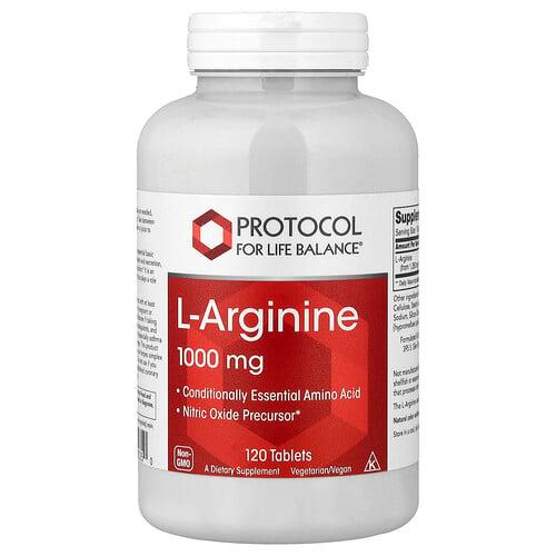 프로토콜 포 라이프 발란스 Protocol for Life Balance, l-아르기닌, 1,000mg, 120정 상품 이미지