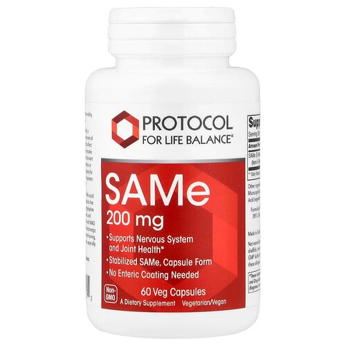 프로토콜 포 라이프 발란스 Protocol for Life Balance, SAMe, 200mg, 베지 캡슐 60정 상세 이미지