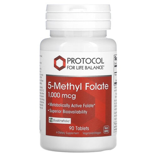 프로토콜 포 라이프 발란스 Protocol for Life Balance, 5-메틸엽산, 1,000mcg, 90정 상세 이미지