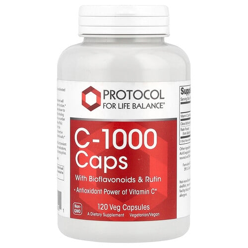 프로토콜 포 라이프 발란스 Protocol for Life Balance, 바이오플라보노이드 및 루틴 함유 C-1000 캡슐, 베지 캡슐 120정 상세 이미지