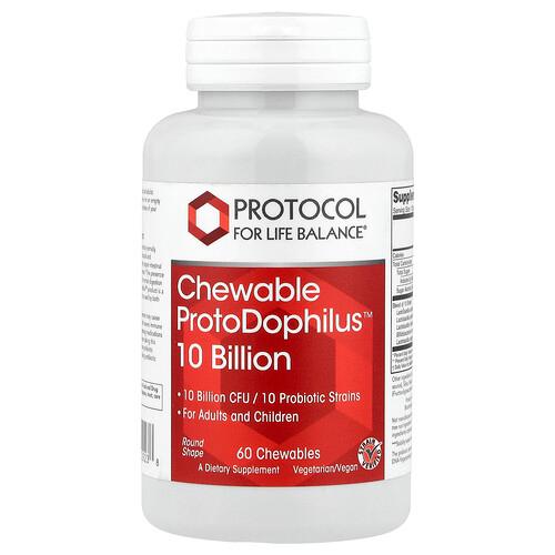 프로토콜 포 라이프 발란스 Protocol for Life Balance, 츄어블 ProtoDophilus™, 100억, 츄어블 60정 상품 이미지