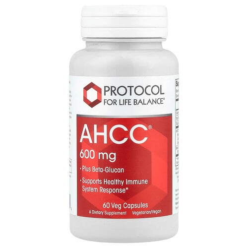 프로토콜 포 라이프 발란스 Protocol for Life Balance, ahCC® 플러스 베타글루칸, 베지 캡슐 60정 상세 이미지