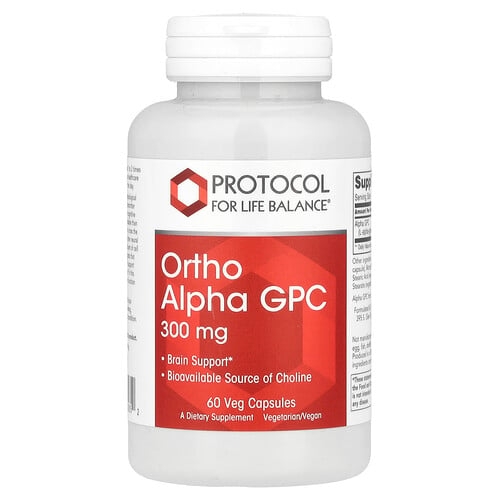 프로토콜 포 라이프 발란스 Protocol for Life Balance, 오르토 알파 GPC, 300mg, 베지 캡슐 60정 상세 이미지