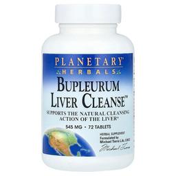 플랜터리 허벌 Planetary Herbals, Bupleurum Liver Cleanse™, 72정