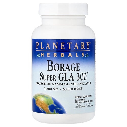 플랜터리 허벌 Planetary Herbals, Borage Super GLA 300™, 1,300mg, 소프트젤 60정 상세 이미지
