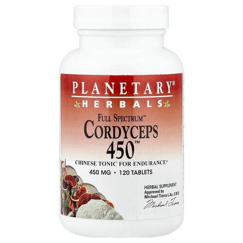 플랜터리 허벌 Planetary Herbals, Full Spectrum™ 동충하초 450™, 120정 상품 이미지
