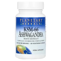 플랜터리 허벌 Planetary Herbals, KSM-66® 아슈와간다 뿌리추출물, 베지 캡슐 60정(캡슐 1정당 300mg)