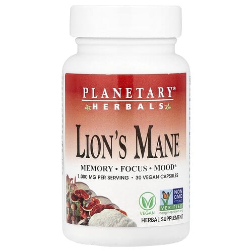 플랜터리 허벌 Planetary Herbals, 노루궁뎅이버섯, 베지 캡슐 30정(캡슐 1정당 500mg) 상세 이미지