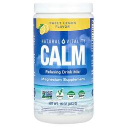 네츄럴 바이탈리티 Natural Vitality, CALM®, 릴랙싱 드링크 믹스, 스위트 레몬, 453g(16oz)