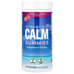 네츄럴 바이탈리티 Natural Vitality, CALM® 마그네슘 구미젤리, 라즈베리-레몬 맛, 구미젤리 120개(구미젤리 1개당 83mg)