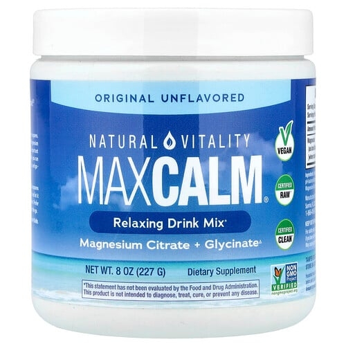 네츄럴 바이탈리티 Natural Vitality, CALM®, 릴랙싱 드링크 믹스, 오리지널 무맛, 227g(8oz) 상세 이미지