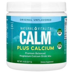 네츄럴 바이탈리티 Natural Vitality, CALM® 플러스 칼슘, 마그네슘-칼슘 드링크 믹스, 오리지널 무맛, 227g(8oz)