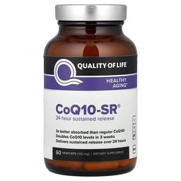 퀄리티 오브 라이프 Quality of Life, CoQ10-SR®, 100mg, 베지 캡슐 60정