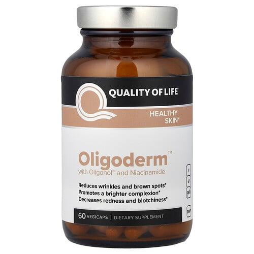 퀄리티 오브 라이프 Quality of Life, Oligonol™ 및 나이아신아마이드 함유 Oligoderm™, 베지 캡슐 60정 상품 이미지