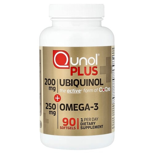 퀴놀 Qunol, 유비퀴놀 + 오메가3, 200mg + 250mg, 소프트젤 90정 상세 이미지