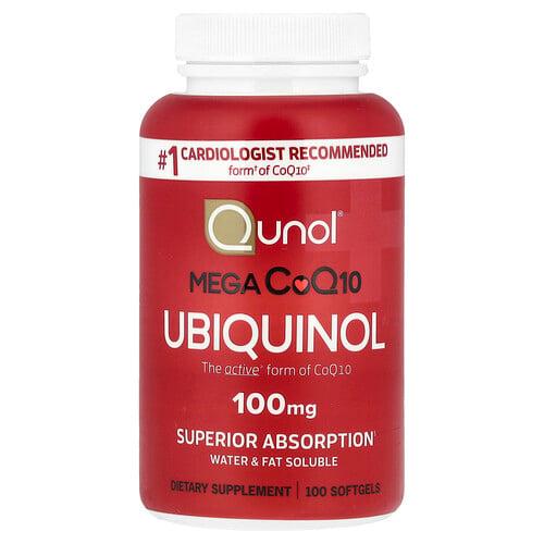 퀴놀 Qunol, 메가 CoQ10 유비퀴놀, 100mg, 소프트젤 100정 상품 이미지